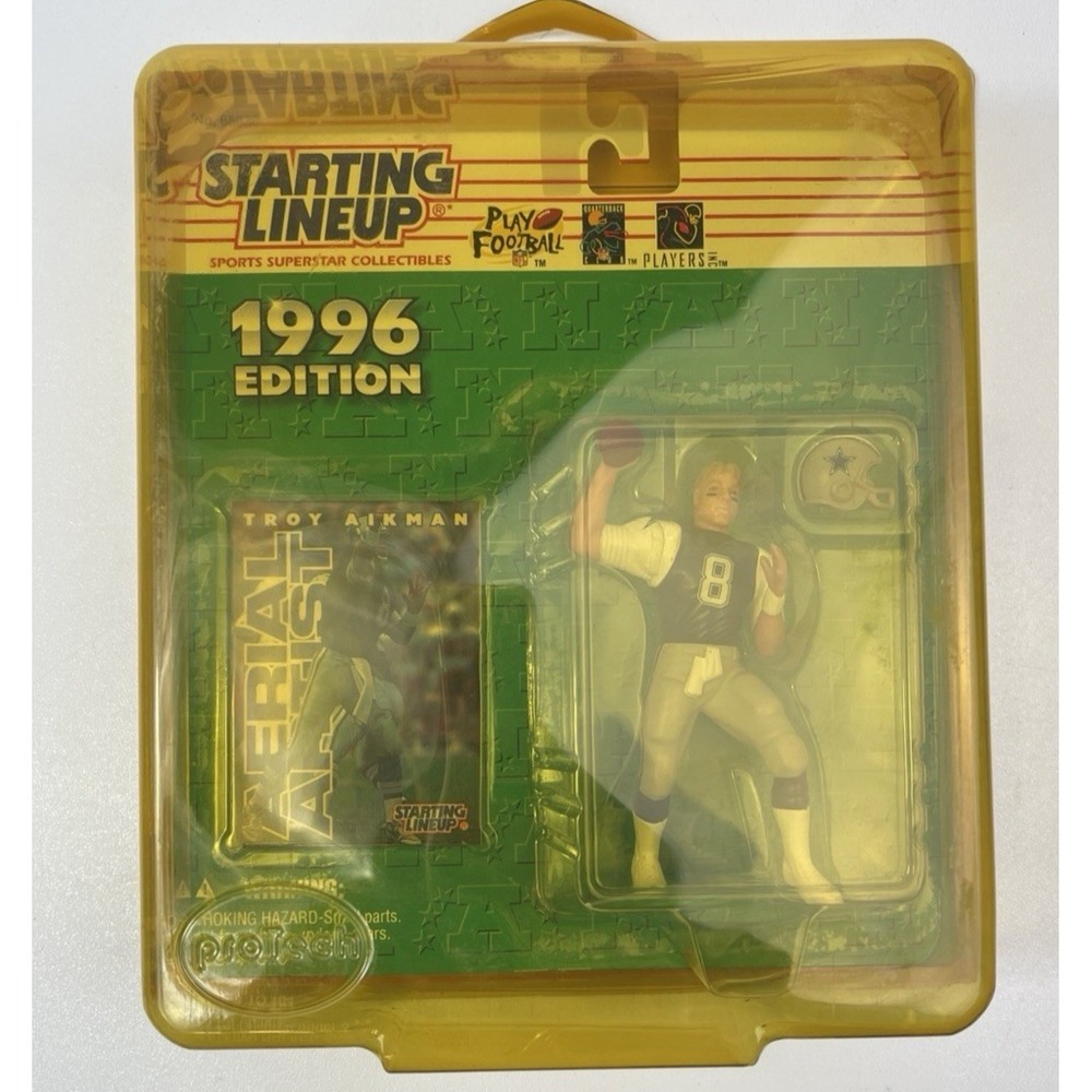 1996 Starting LineUp Troy Aikman Dallas Cowboys 8 NFL Greats Hall Of Fame